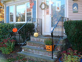Residential door railing